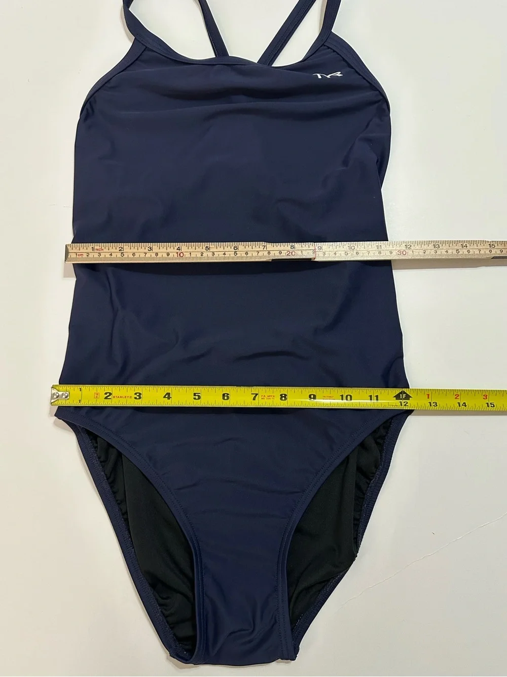 TYR NAVY RACERBACK COMPETITION ONE PIECE SWIMSUIT WOMEN’S SIZE 34